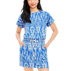 Lou & Grey Ikat Cozy Cotton Terry Pocket Dress